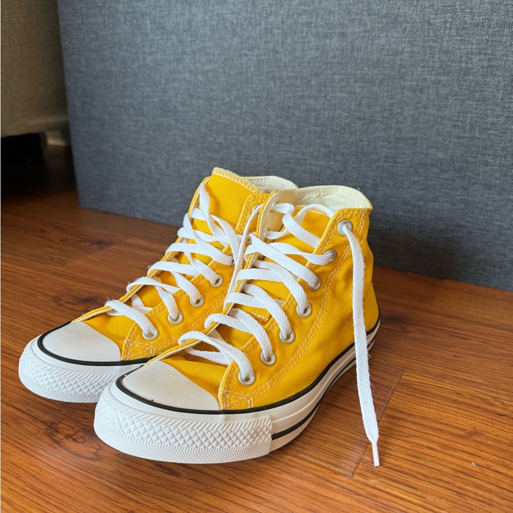 Converse High Top- Yellow and white color